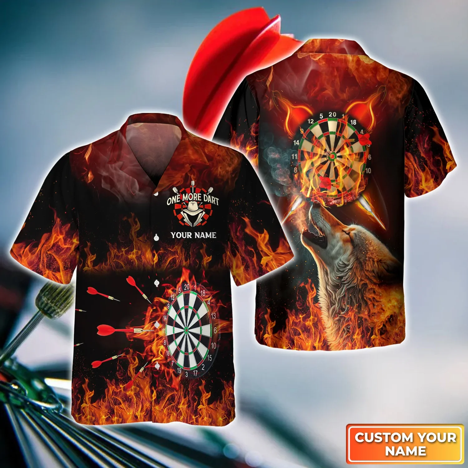Wolf And Darts Trendy Hawaiian Shirt, Darts Trendy Hawaiian Shirt For Men, Gift For Dart Team Player Wolf And Darts Trendy Hawaiian Shirt, Darts Trendy Hawaiian Shirt For Men, Gift For Dart Team Player