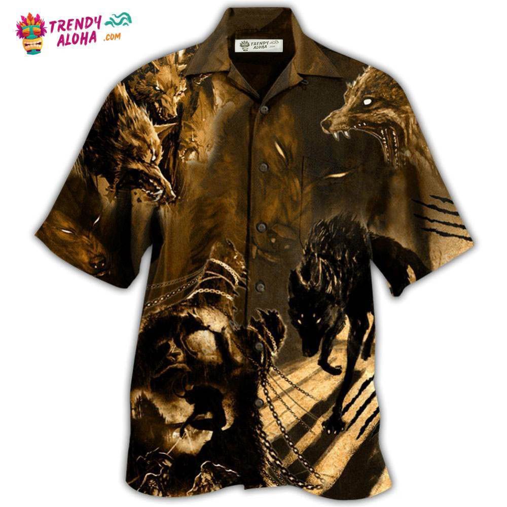 Wolf Darkness Scary Hawaiian Shirt – Trendy Aloha Wolf Darkness Scary Hawaiian Shirt – Trendy Aloha