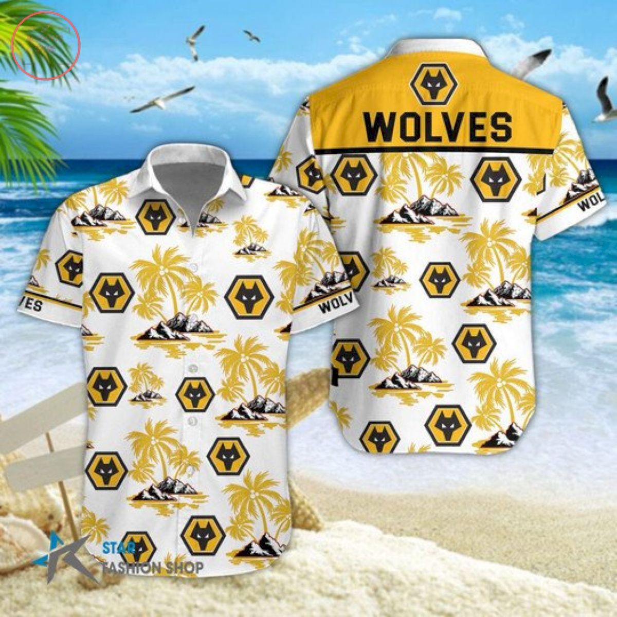 Wolverhampton Wanderers Fc Coconut Island Hawaiian Shirt