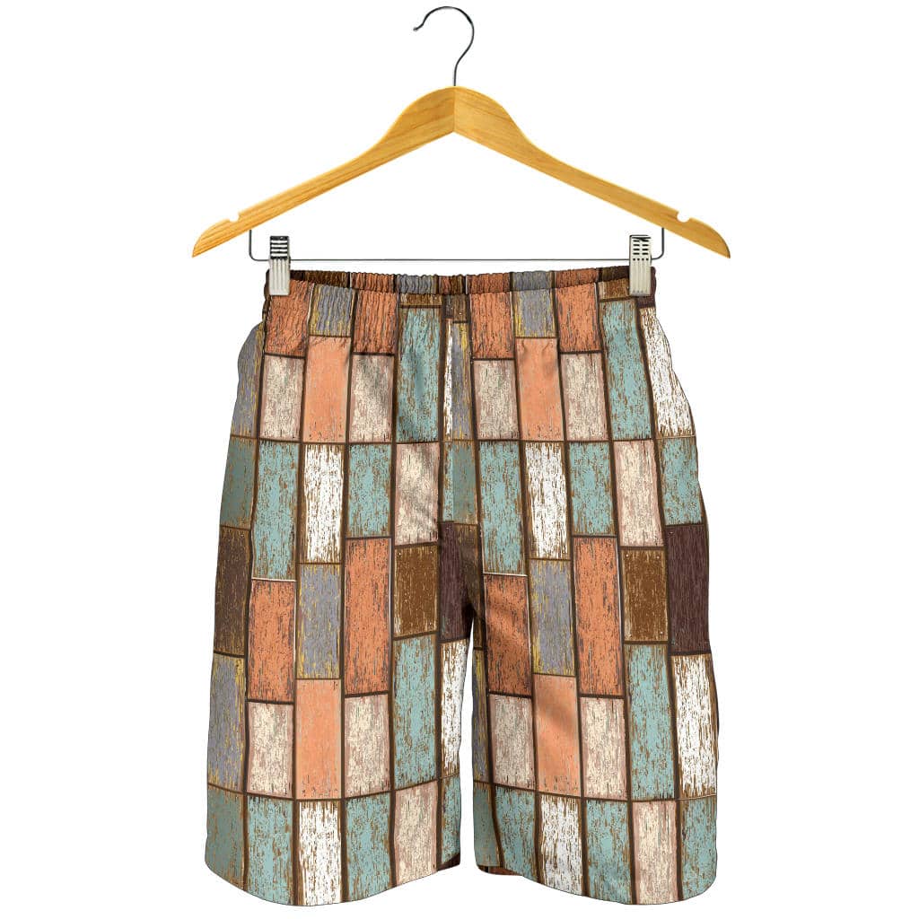 Wood Printed Pattern Print Design 02 For Men Women Kid Shorts