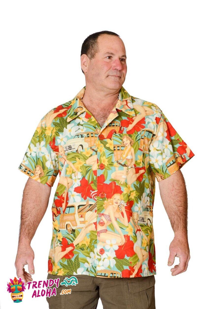 Woody Gals Retro Inspired Hawaiian Shirt for a Nostalgic Beach Day