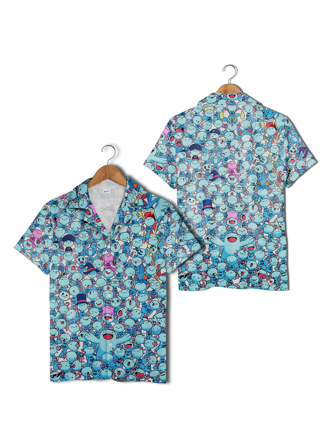 Wooper Pokemon Hawaiian Shirt, Water Ground Type Trending Pokemon Aloha Shirt Wooper Pokemon Hawaiian Shirt, Water Ground Type Trending Pokemon Aloha Shirt