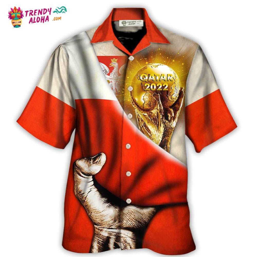 World Cup Qatar 2022 Poland Will Be The Champion Flag Vintage Hawaiian Shirt – Trendy Aloha