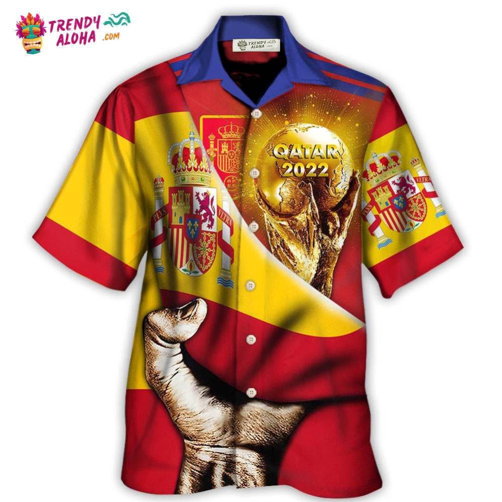 World Cup Qatar 2022 Spain Will Be The Champion Flag Vintage Hawaiian Shirt – Trendy Aloha
