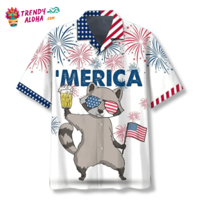 Raccoon Hawaiian Shirt