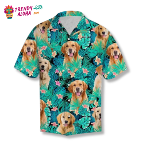Golden Retriever Hawaiian Shirt