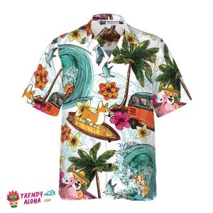 Corgi Hawaiian Shirt