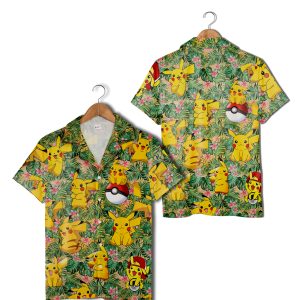Pikachu Pkm Pattern 3D Hawaiian Shirt Summer Gift For Men And Women Pikachu Pkm Pattern 3D Hawaiian Shirt Summer Gift For Men And Women