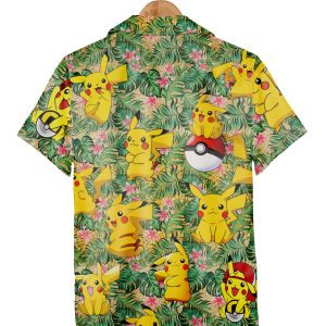 Pikachu Pkm Pattern 3D Hawaiian Shirt Summer Gift For Men And Women