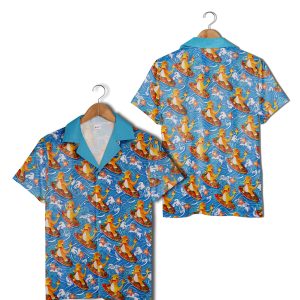 Charmander Surfing Beach Pokemon Hawaiian Shirt Charmander Surfing Beach Pokemon Hawaiian Shirt