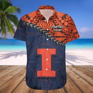 Illinois Fighting Illini Hawaiian Shirts
