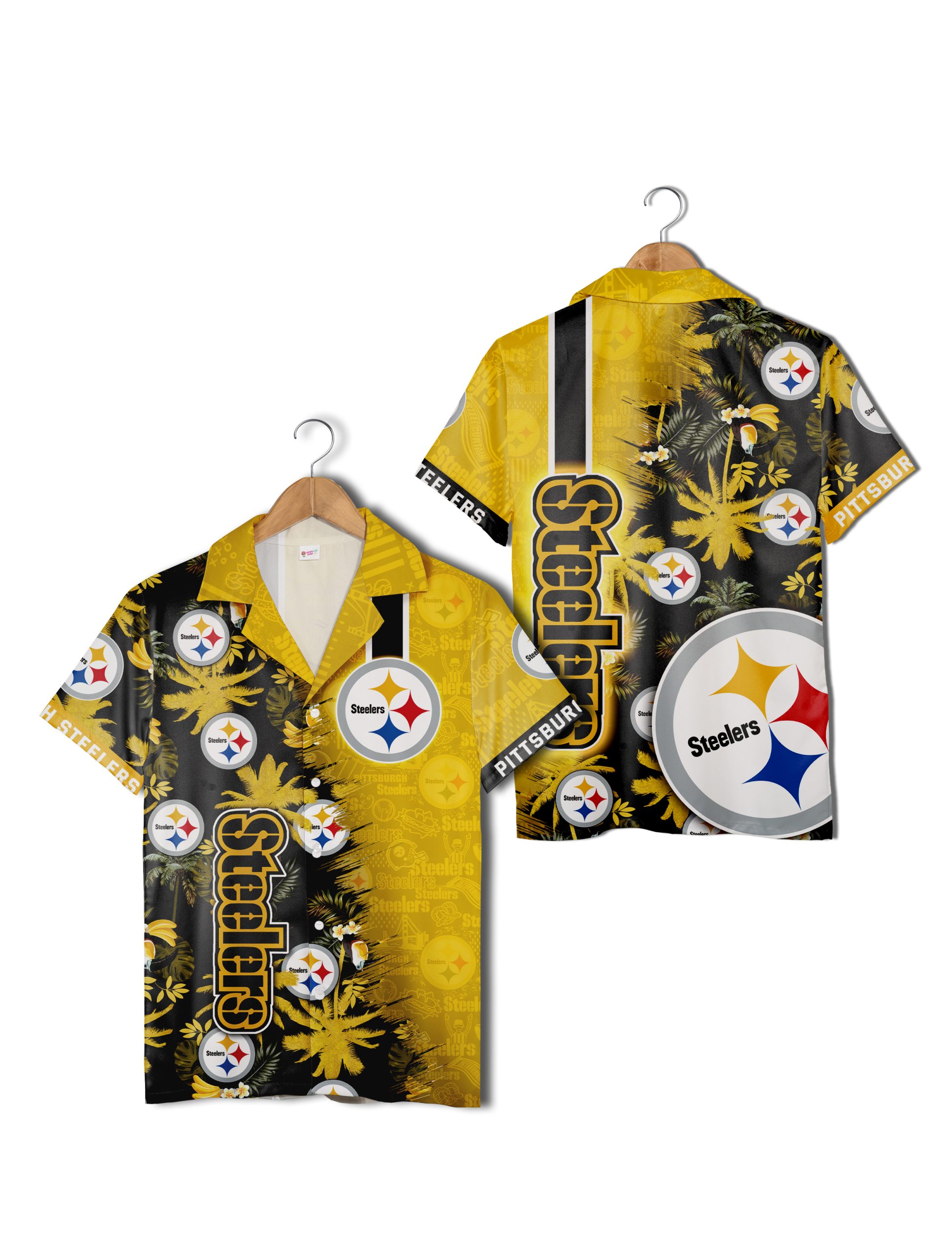 NFL Pittsburgh Steelers Golden Coconut Hawaiian Shirt