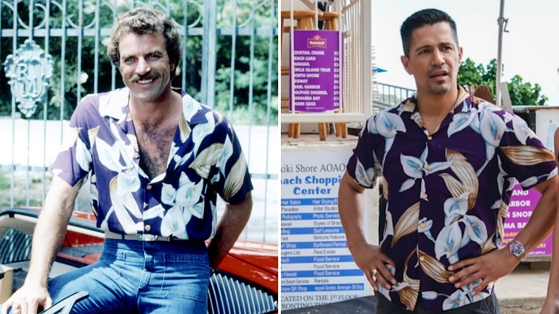 magnum p.i tom selleck wears hawaiian shirt