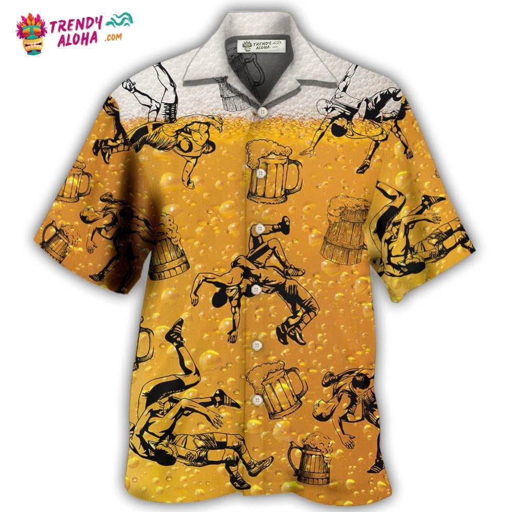 Wrestling And Beer I Like Hawaiian Shirt – Trendy Aloha