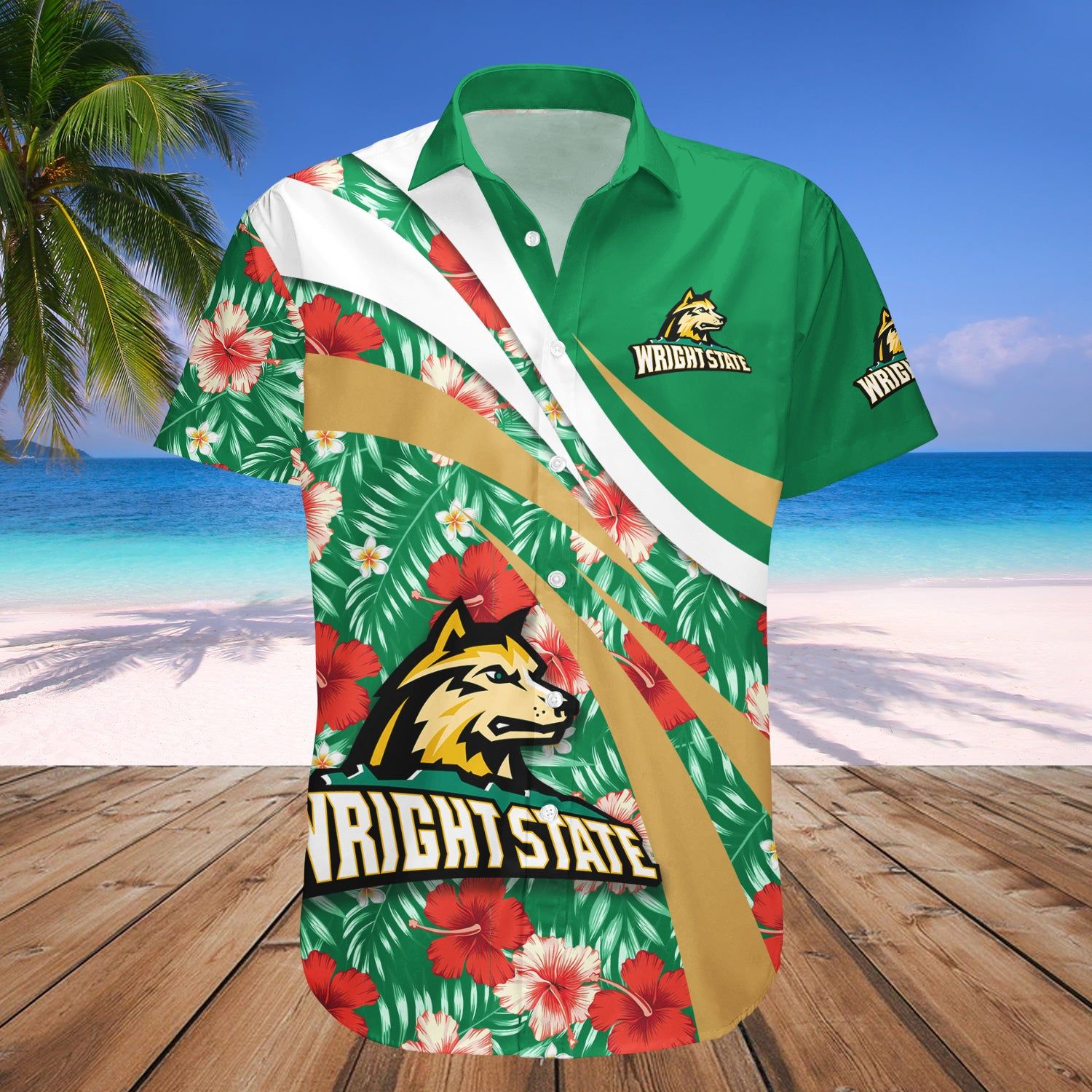 Wright State Raiders Hawaii Shirt Set Hibiscus Sport Style – NCAA
