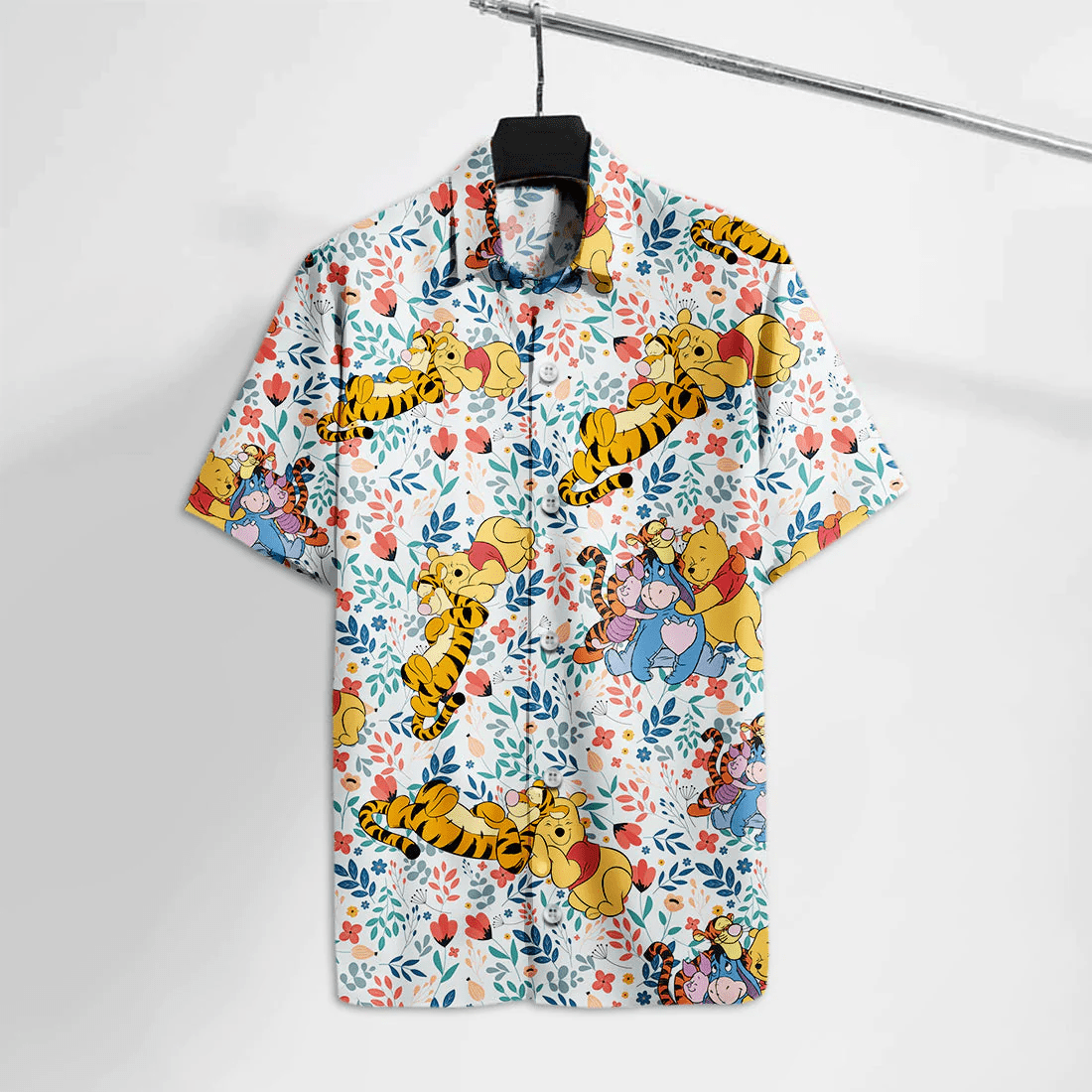 Wtp Hawaiian Shirt Pooh A Big Hug With Friends Hawaii Tshirt High Quality Cute Dn Aloha Shirt
