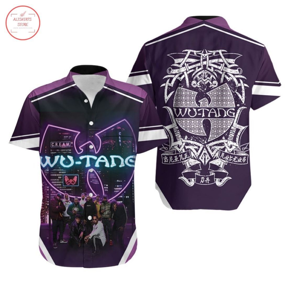 Wutang Clan Cream Hawaiian Shirt Tropical Style
