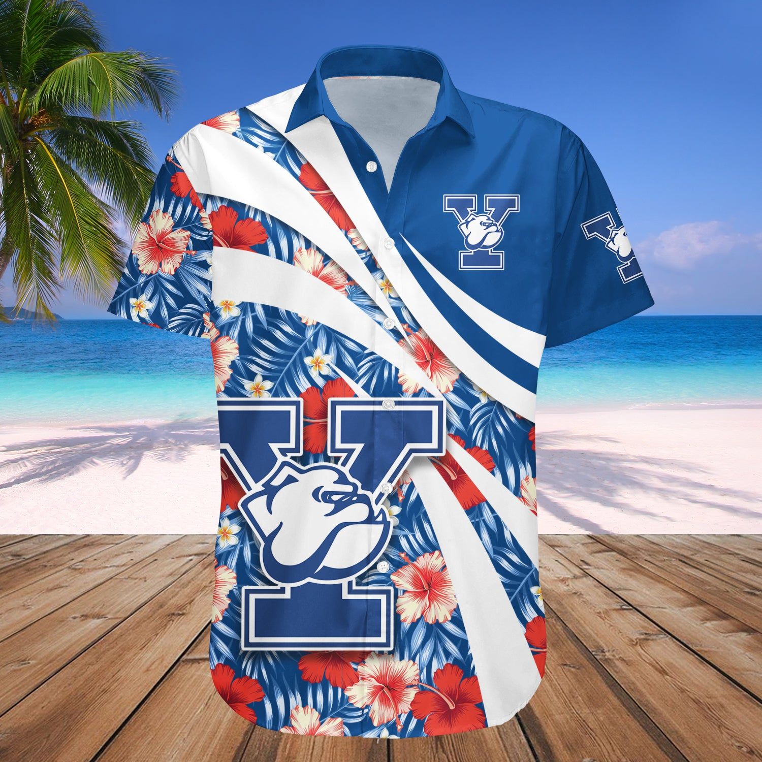 Yale Bulldogs Hawaii Shirt Set Hibiscus Sport Style – NCAA