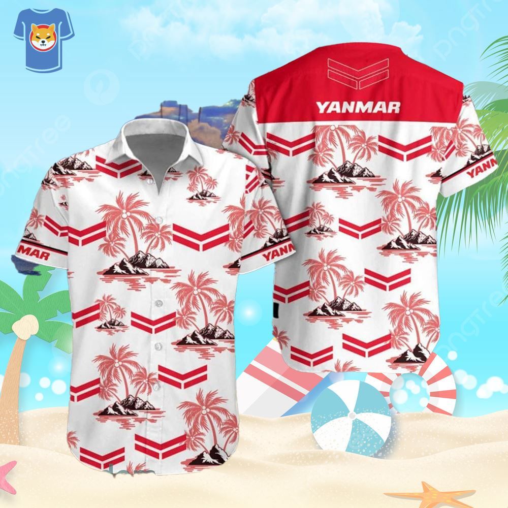 Yanmar Tractor Aloha Coconut Pattern Hawaiian Shirt Summer Gift For Men And Women