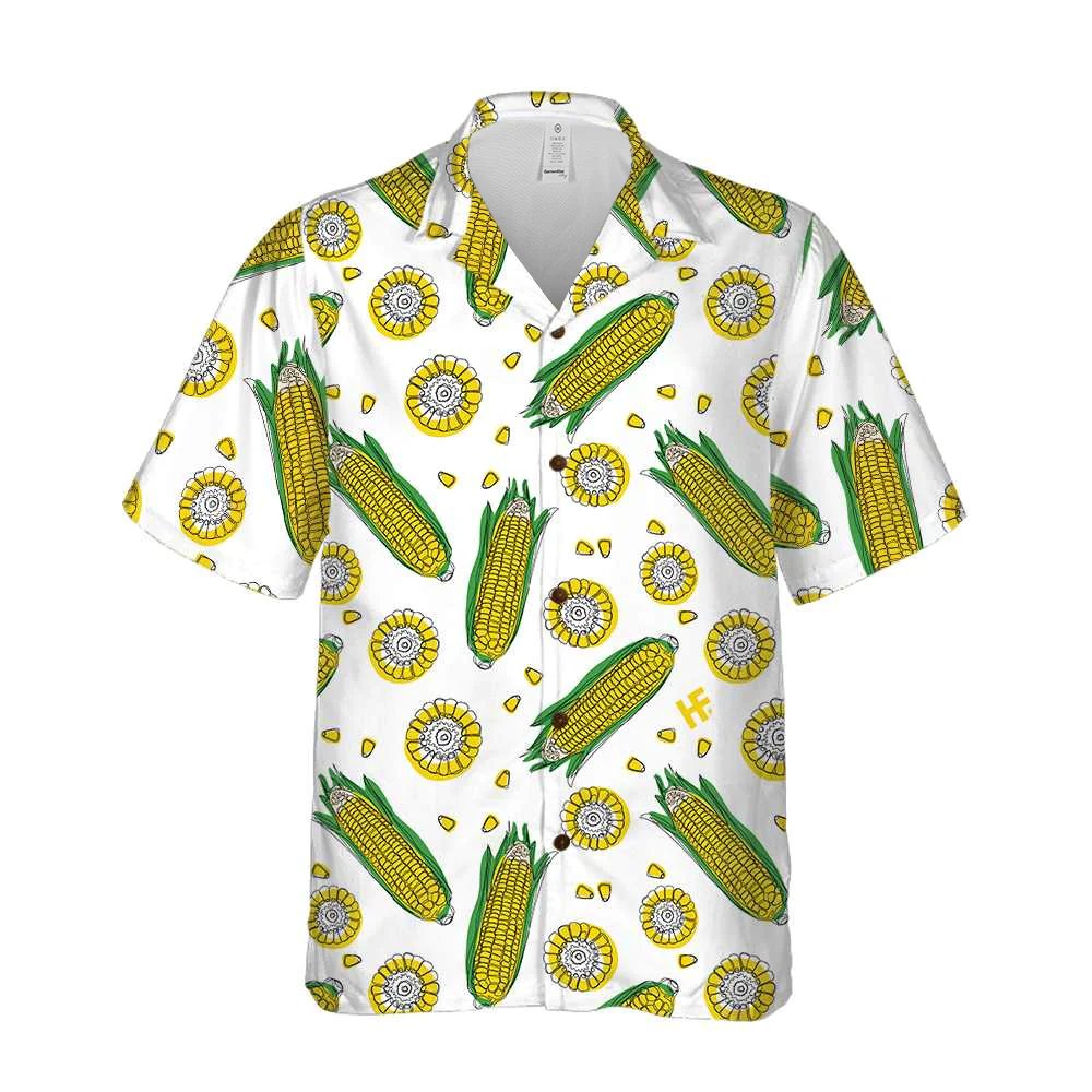 Yellow Corncob Vibrant Design 3D Hawaiian Shirt Unique Print Yellow Corncob Vibrant Design 3D Hawaiian Shirt Unique Print