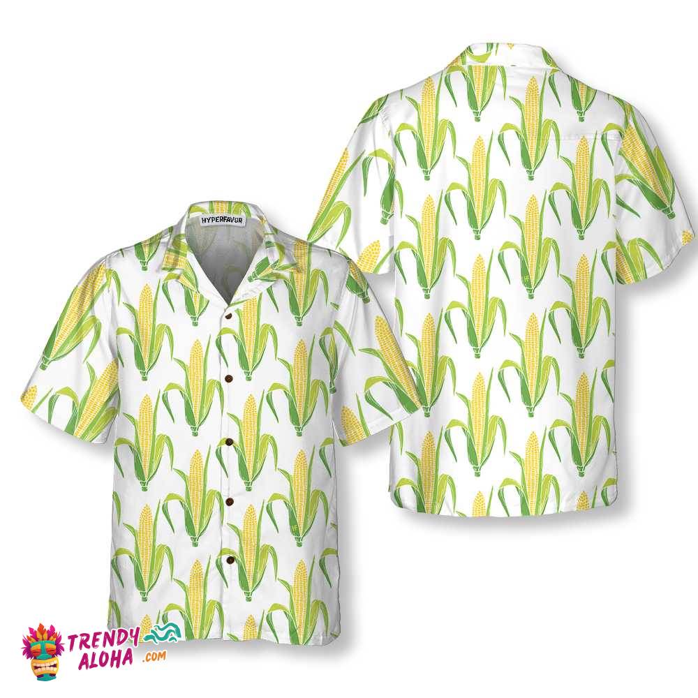 Yellow Corncobs With Green Leaves Corn Hawaiian Shirt, Corn Shirt Short Sleeve, Button Corn Cob Shirt Corn Gift Yellow Corncobs With Green Leaves Corn Hawaiian Shirt, Corn Shirt Short Sleeve, Button Corn Cob Shirt Corn Gift