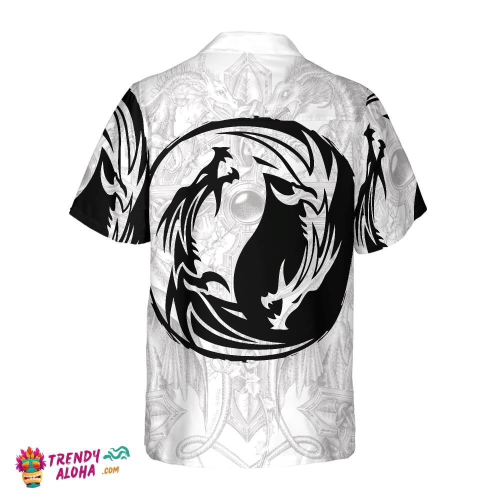 Yin Yang Dragon Hawaiian Shirt