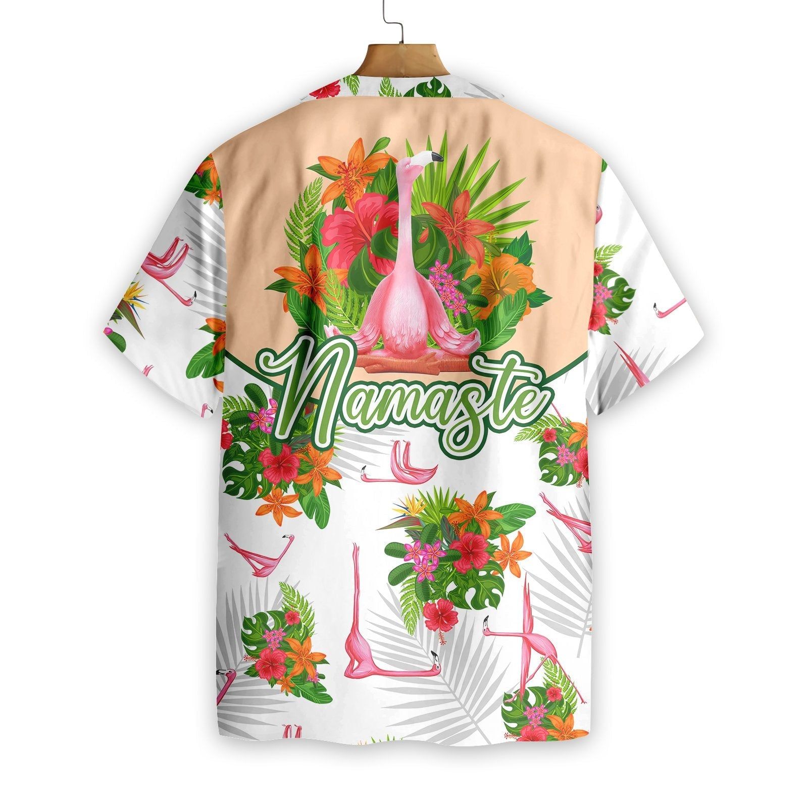 Yoga Flamingo Hawaii Shirt Hibiscus Yoga Flamingo Hawaiian Shirt Flamingo Aloha Shirt