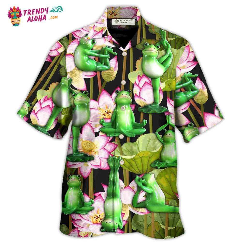 Yoga Frog And Lotus Tropical Hawaiian Shirt – Trendy Aloha Yoga Frog And Lotus Tropical Hawaiian Shirt – Trendy Aloha