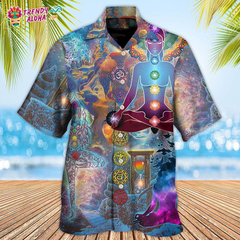Yoga Galaxy Peace Your Soul Hawaiian Shirt – Trendy Aloha