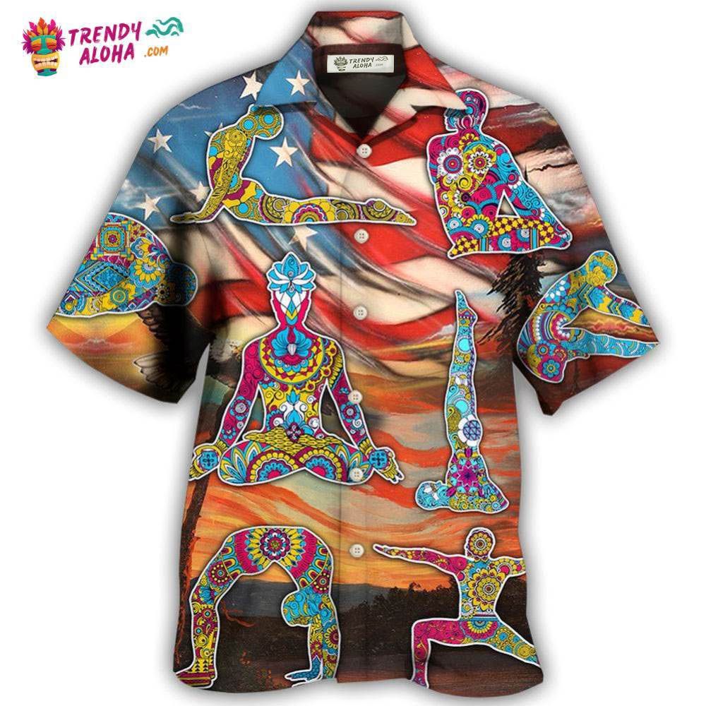 Yoga Independence Day Yoga Pose Hawaiian Shirt – Trendy Aloha Yoga Independence Day Yoga Pose Hawaiian Shirt – Trendy Aloha