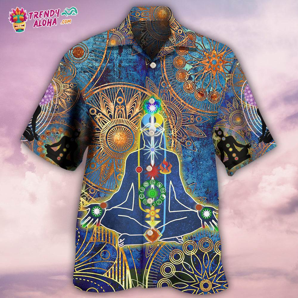 Yoga Mandala Style Hawaiian Shirt – Trendy Aloha