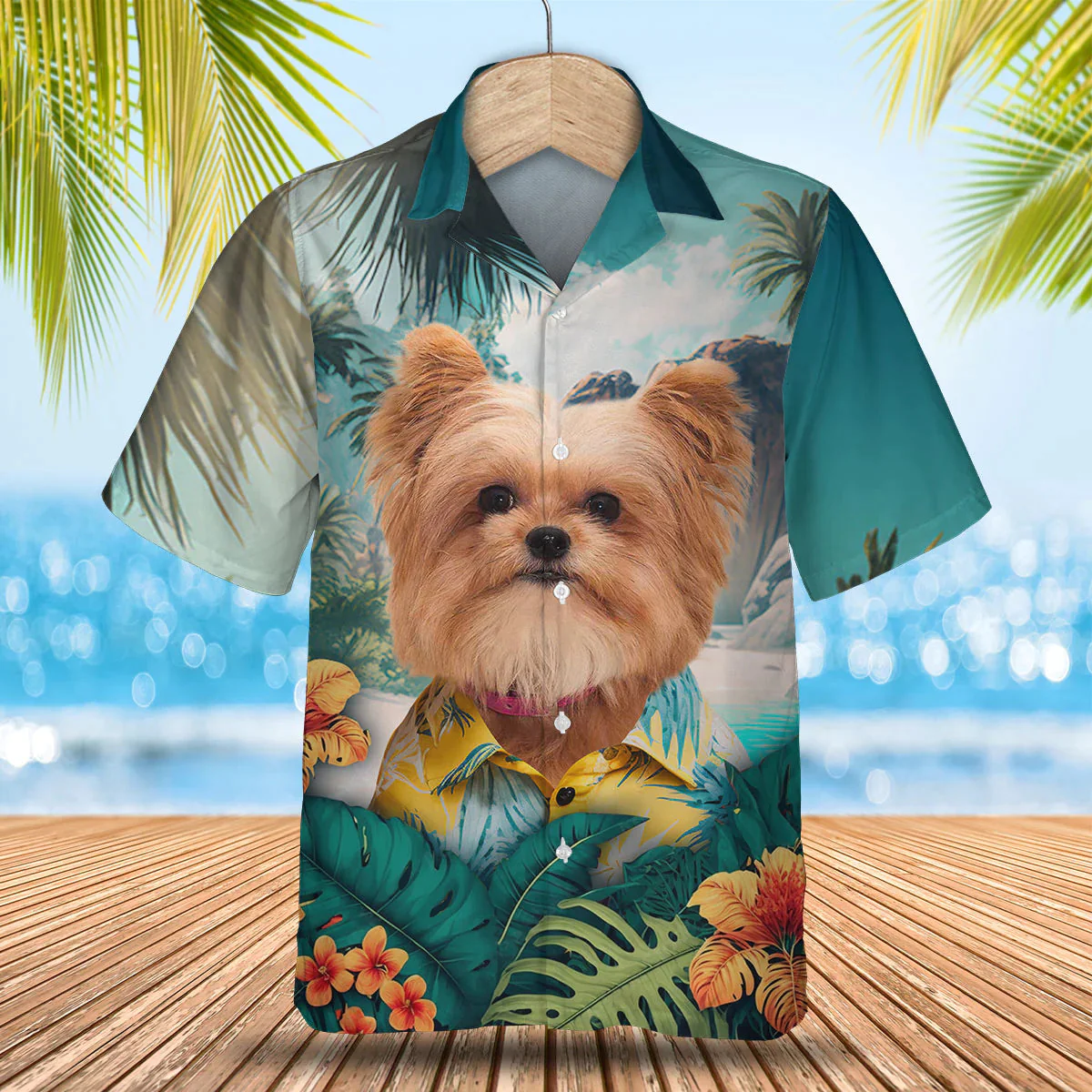 Yorkie Pom 3D Trendy Hawaiian Shirt, Dog Lover Trendy Hawaiian Shirt, Summer Trendy Hawaiian Shirt For Men And Women