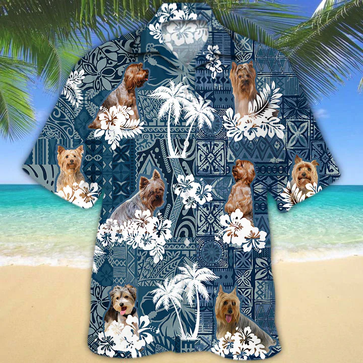 Yorkshire Terrier and Whippet Floral Hawaiian Shirt
