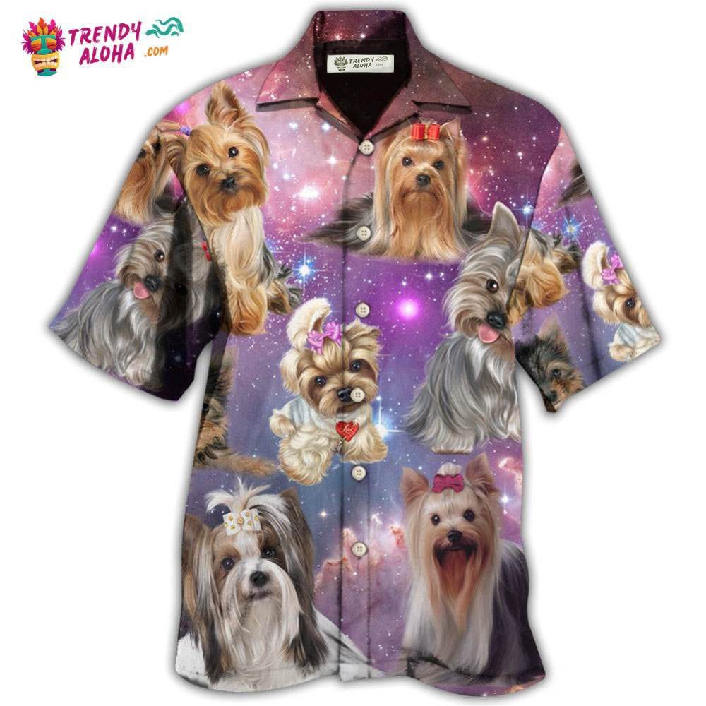 Yorkshire Terrier Mysterious Galaxy Hawaiian Shirt – Trendy Aloha Yorkshire Terrier Mysterious Galaxy Hawaiian Shirt – Trendy Aloha