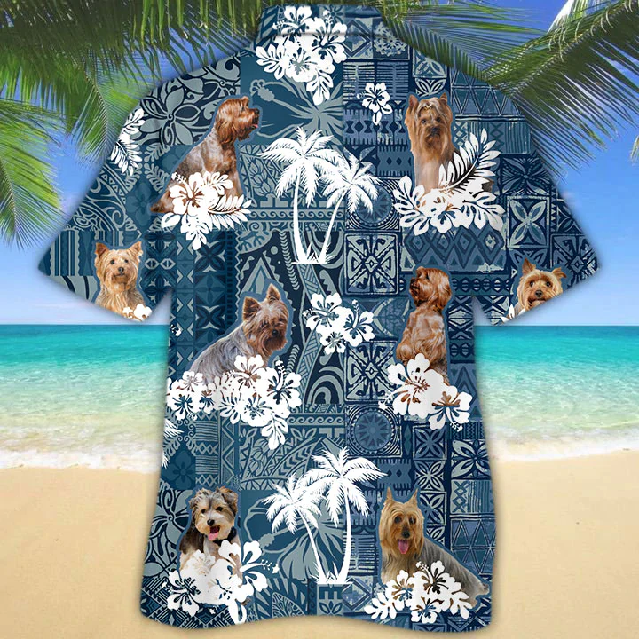 Yorkshire Terrier Trendy Hawaiian Shirt