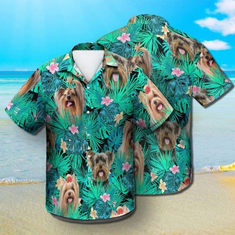 Yorkshire Terrier Trendy Hawaiian Shirt, Dog Summer Leaves Trendy Hawaiian Shirt, Unisex Print Aloha Short Sleeve Casual Shirt Summer Gifts Yorkshire Terrier Trendy Hawaiian Shirt, Dog Summer Leaves Trendy Hawaiian Shirt, Unisex Print Aloha Short Sleeve Casual Shirt Summer Gifts