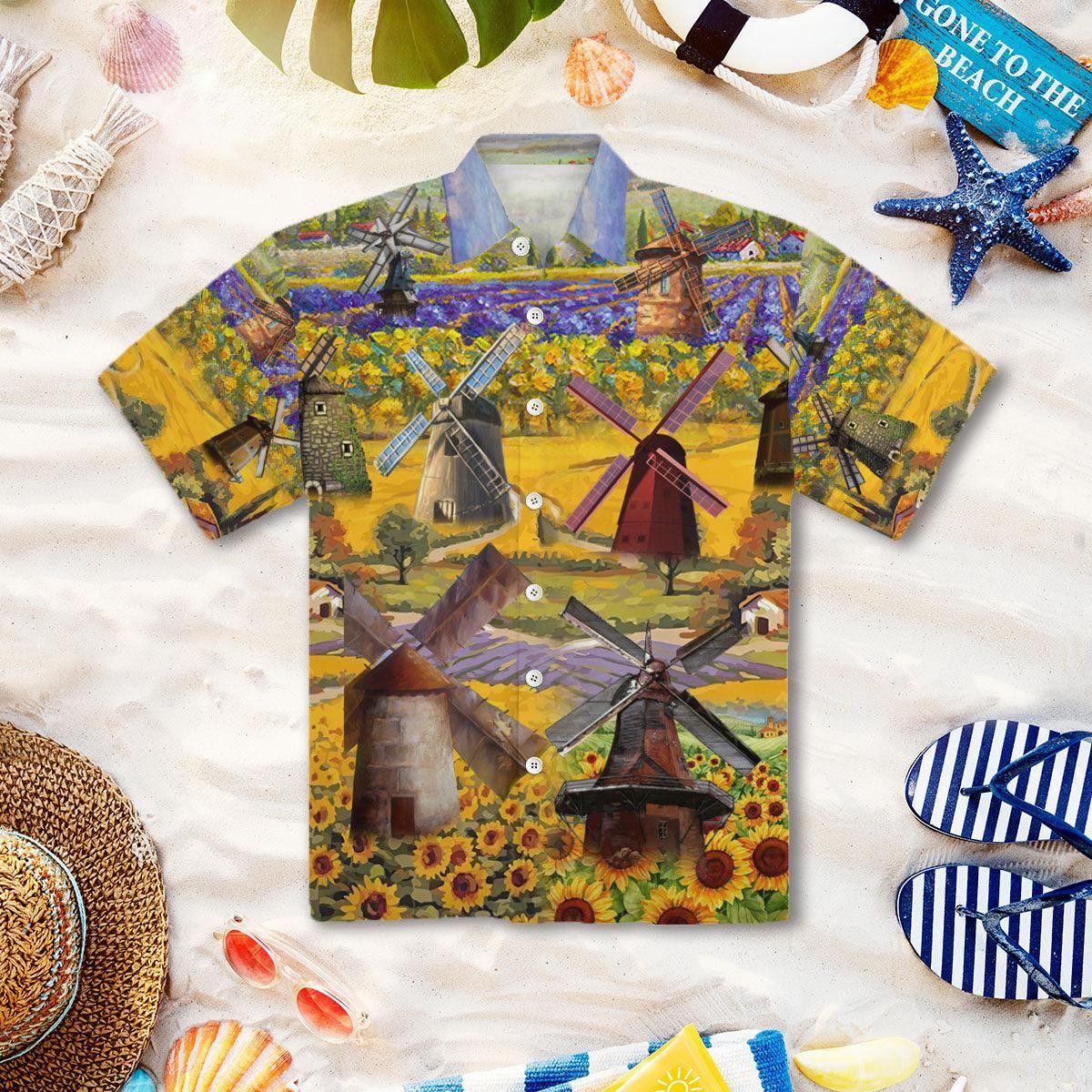 You Can Not Make A Windmill Go With A Pair Of Bellows Flowers Trendy Hawaiian Shirt