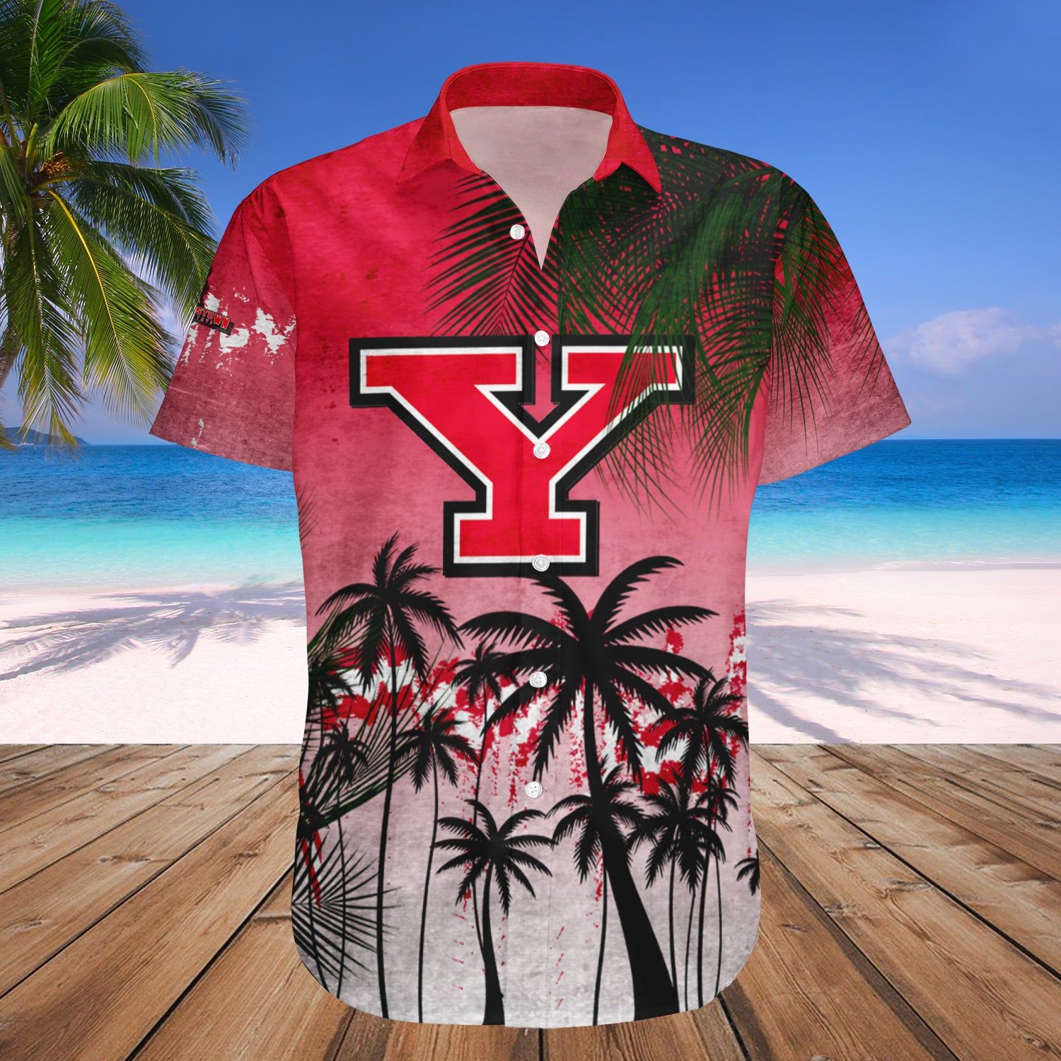 Youngstown State Penguins Hawaii Shirt Set Coconut Tree Tropical Grunge – NCAA