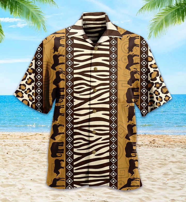 Zebra Leopard Skin Safari Brown Trendy Hawaiian Shirt 3D Zebra Leopard Skin Safari Brown Trendy Hawaiian Shirt 3D