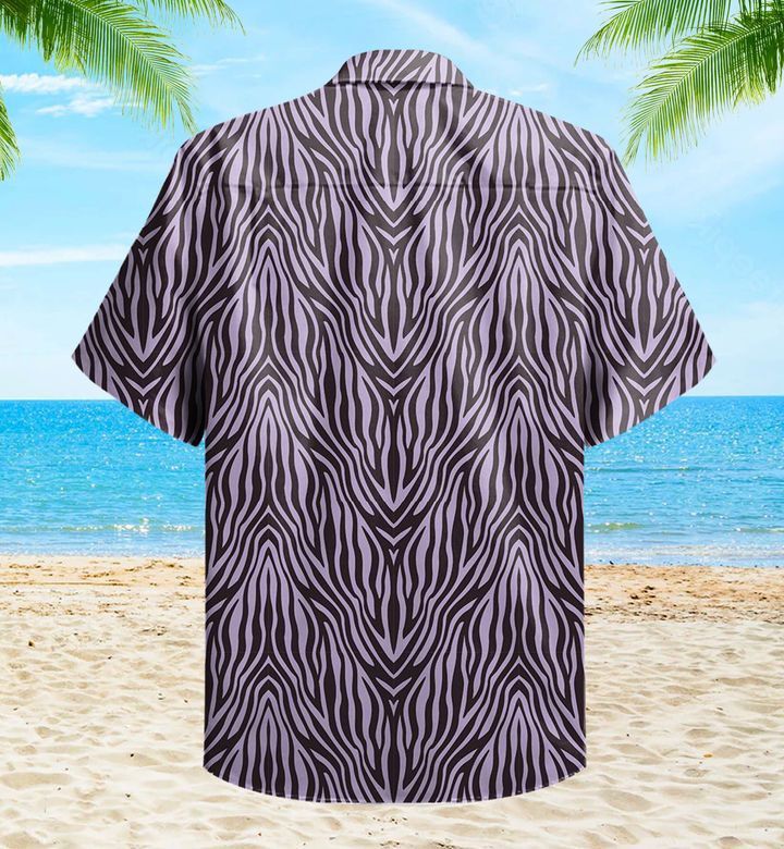 Zebra Violet Fashion Trendy Hawaiian Shirt 3D