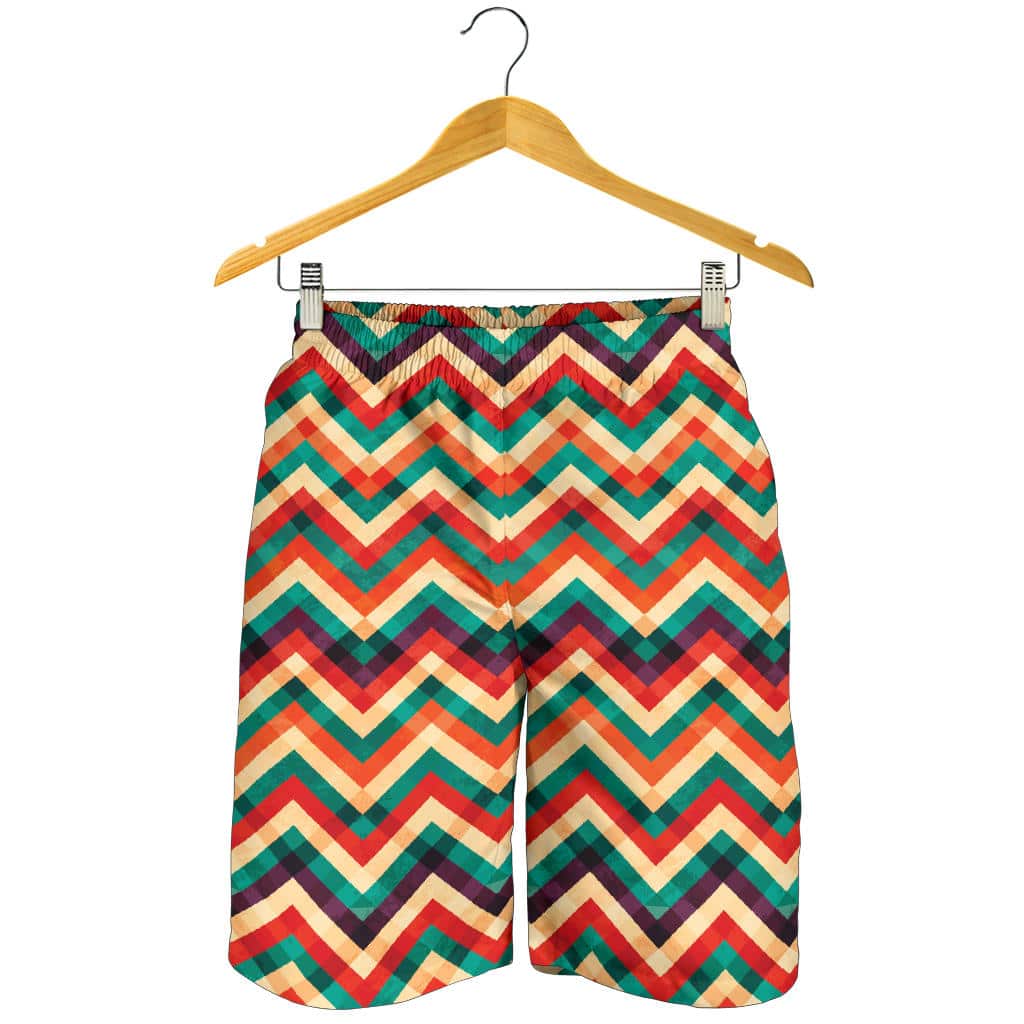 Zigzag Chevron Colorful Pattern For Men Women Kid Shorts