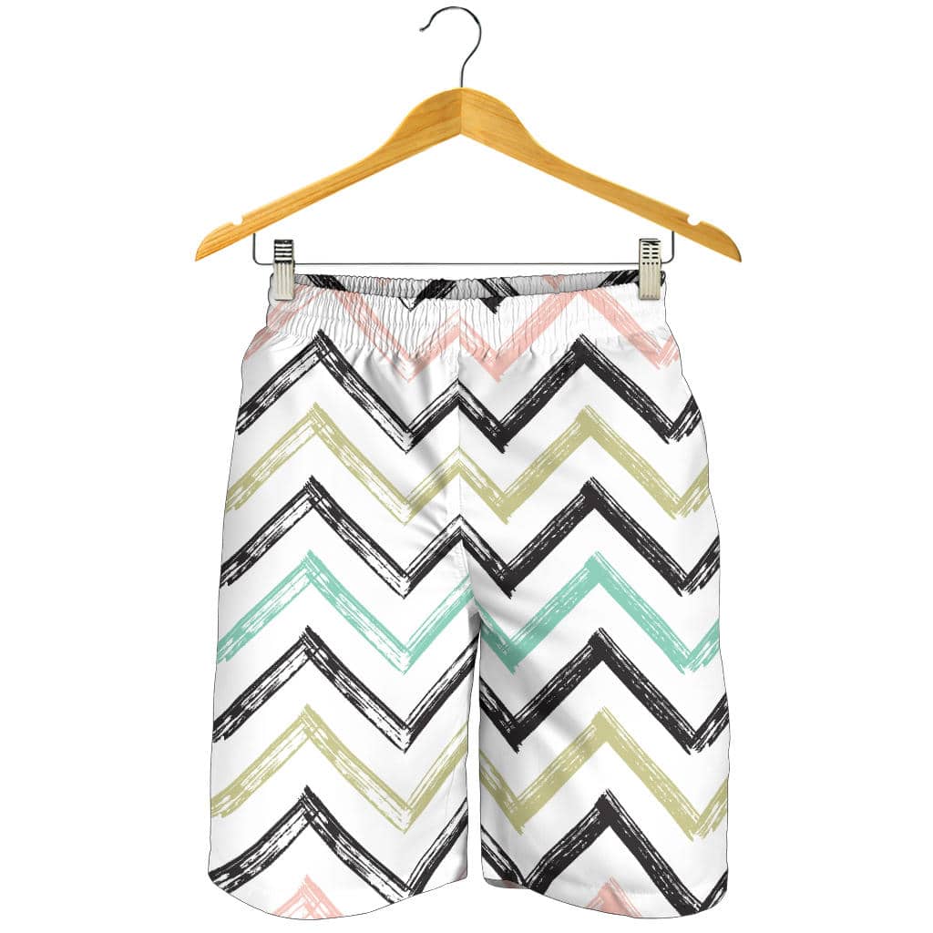 Zigzag Chevron Paint Pattern For Men Women Kid Shorts