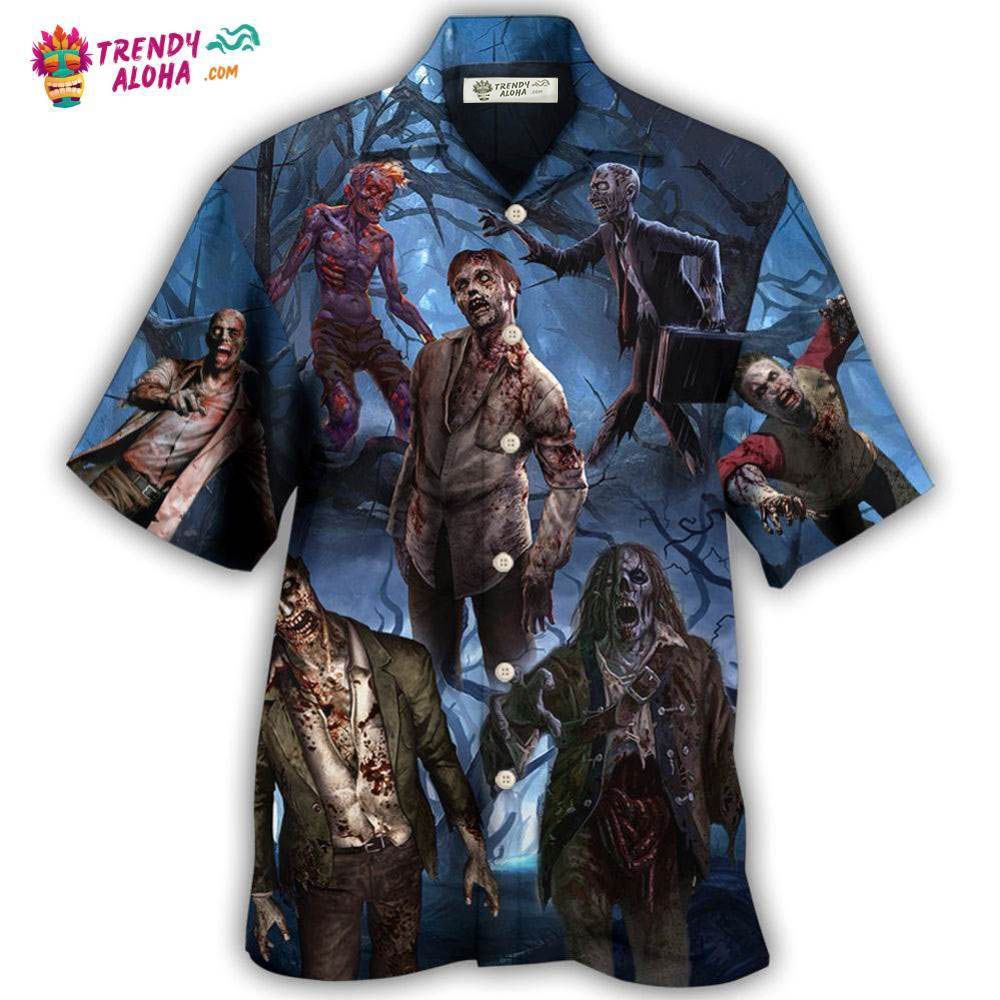 Zombie Blood Dark Scary Halloween Hawaiian Shirt – Trendy Aloha Zombie Blood Dark Scary Halloween Hawaiian Shirt – Trendy Aloha