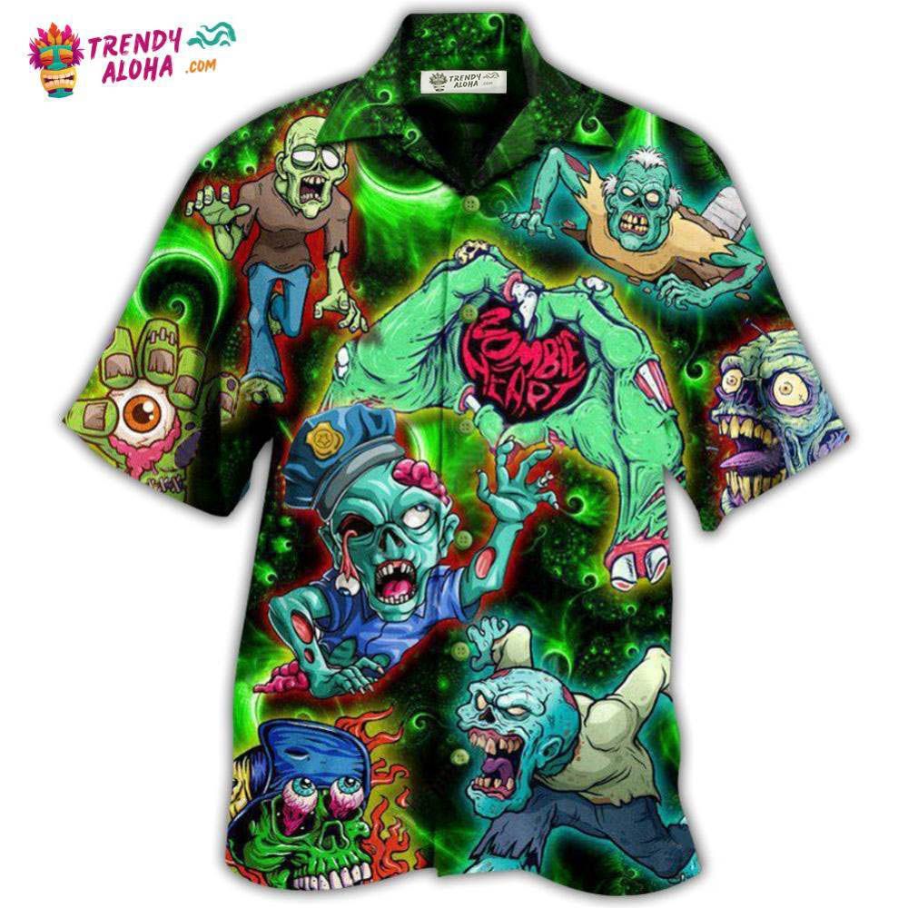 Zombie Eat Brains You’Re Safe Hawaiian Shirt – Trendy Aloha Zombie Eat Brains You’Re Safe Hawaiian Shirt – Trendy Aloha